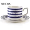 Affek Design JOY Komplet 6 filiżanek ze spodkiemniebieskie 210ml