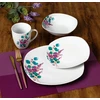 Affek Design LEA LAVENDER pietų rinkinys, 16 dalių, 370 ml puodelis / 500 ml dubuo, 17/19,5/25,5 cm
