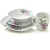 Affek Design LEA LAVENDER pietų rinkinys, 16 dalių, 370 ml puodelis / 500 ml dubuo, 17/19,5/25,5 cm