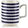 Affek Design MOJRA Puodelis 350ml 8x11x10cm niebeskie paski JOY Mėlynas STRIPES