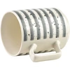 Affek Design MOJRA Puodelis 350ml 8x11x10cm pilka paskiJOY Pilkas STRIPES