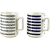 Affek Design MOJRA Puodelis 350ml 8x11x10cm niebeskie paski JOY Mėlynas STRIPES