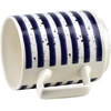 Affek Design MOJRA Puodelis 350ml 8x11x10cm niebeskie paski JOY Mėlynas STRIPES