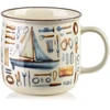 Affek Design NORMAN Puodelis 450ml 9,6x13x9,3cm żaglówka