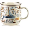 Affek Design NORMAN Puodelis 450ml 9,6x13x9,3cm żaglówka