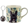 Affek Design NOYA Puodelis su breloczkiem 380ml 9x13x9cm Buldog francuski