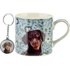 Affek Design NOYA Puodelis su breloczkiem 380ml 9x13x9cm Jamnik