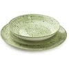 Lumarko Affek Design STRIPES Žalias pietų rinkinys 18 dalių. 27/19/20 cm dubenėliai, 550 ml