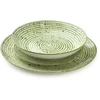Lumarko Affek Design STRIPES Žalias pietų rinkinys 18 dalių. 27/19/20 cm dubenėliai, 550 ml