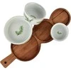 Allesken MODERN KITCHEN Deska su 3 miskami 11x3,5 8,5x4 7x7,3cm (35x12x1,2cm) rozmaryn