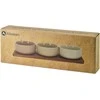 Allesken MODERN KITCHEN Deska su 3 miskami 10x10x4,5cm(32x11x1,2cm) 210ml