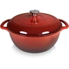 Allesken RODELUXE ketaus keptuvė 28x28x12cm 5.6L emaliuotas kreminis vidus