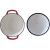 Allesken RODELUXE ketaus keptuvė 28x28x12cm 5.6L emaliuotas kreminis vidus