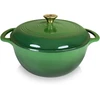 Allesken VERDELUXE ketaus keptuvė 28x28x12cm 5.6L emaliuotas kreminis vidus