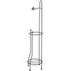 Bathlab DEA Juodas tualetinio popieriaus stovas 15,7x15,7x66 cm