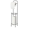 Bathlab DEA Juodas tualetinio popieriaus stovas 15,7x15,7x66 cm