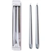 Mondex 2 žvakių rinkinys STANDARD VARNISH STYLISH 2.3x30cm sidabrinės spalvos