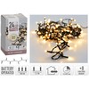 Mondex LED GIRLIANDA 24 ŠILTA BALTA WW LAUKO 1,8M + 8 FUNKCIJOS SU BATERIJOMIS TIMER