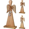 Mondex ANIOŁ Z JASNEGO DREWNA 32 CM 2 WARIANTY