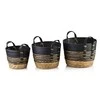 Mondex Affek Design BALI 3 krepšiai jūros žolės 33x33xH: 26 / 28x28xH: 23 / 23x23xH: 20cm