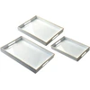 Mondex BLANCHE Baltas 3 dekoratyvinių padėklų rinkinys 40x30x4cm/35x25x3.5cm/30x20x3.5cm