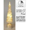 Mondex CHOINKA SZKLANA LED 40CM Sidabrinis
