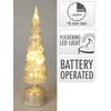 Mondex CHOINKA SZKLANA LED 40CM Sidabrinis