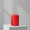 Mondex CLASSIC CANDLES vidutinio dydžio cilindro formos žvakė 7x7x14 cm raudona