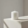 Mondex CLASSIC CANDLES žvakė, vidutinio cilindro formos, 7x7x14 cm, baltas parafinas