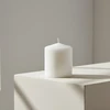 Mondex CLASSIC CANDLES žvakė, vidutinio cilindro formos, 7x7x14 cm, baltas parafinas