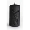 Mondex DEER ALP žvakė, mažas cilindras, parafinas, 7xh10cm, JUoda