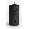 Mondex DEER ALP žvakė, mažas cilindras, parafinas, 7xh10cm, JUoda