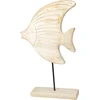 Mondex Dekoratyvinė žuvies figūrėlė iš mango medienos 26x6x44 cm