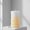 Affek Design Mondex Didelė cilindro žvakė 8x18,5cm ROSE kreminis parafinas