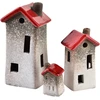 Mondex Domek ceramiczny balta ir-brązowymix 3wzory 3,1x2,7x6,1cm