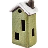 Mondex Domek ceramiczny mix 3 wzoryżółty/žalia/raudona 5,4x4,3x9,9cm