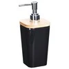 Orion Muilo dozatorius BATHROOM SOLUTIONS, su bambuko imitacija, juodos sp., 7,3 x 7,3 x 17,5 cm