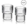 Mondex ELLA STRIPES 4 stiklinių rinkinys, pagamintas iš borosilikatinio stiklo, po 320 ml, 8x7x9,7 cm