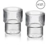 Mondex ELLA STRIPES 4 stiklinių rinkinys, pagamintas iš borosilikatinio stiklo, po 320 ml, 8x7x9,7 cm