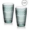 Mondex ELLA Žalias Komplet 4 szklanek 370ml370ml 8x6x12 cm