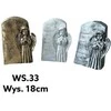 Mondex Figūra kryžiaus angelas 7x13x18,5cm pilka