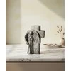 Mondex figūrėlė kryžius su angelu 8x14x22 cm pilka