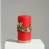 Mondex GARLAND žvakės aplikacija, didelis cilindras, 7x7x18cm, raudonojo parafino