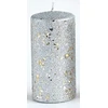 Mondex GLAMOUR NEW žvakė, mažas cilindras, 7x7x10cm, parafinas, sidabrinė