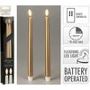 Mondex Vaškuotos stalo žvakės su LED, 27 cm