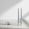 Mondex Komplet 2świec STANDARD LAKIER STYLOWA2,3x30cm sidabrinė