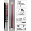 Mondex 2 LED žvakių rinkinys, 38 cm, raudonas