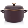 Emaliuotas puodas su dangčiu 24cm 7,5L indukcinės dujos Metalac Bordo Princ