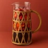 Mondex MODERNUS VIRTUVĖS stiklinis ąsotis 1,1 l 10 x 8 x 19,5 cm bohemiško stiliaus pinti