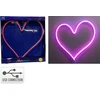 Mondex NEONINĖ ŠIRDELĖS FORMOS WANDDECO 34X32CM